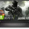 Alienware m17 R5 17.3" 360Hz FHD 1ms (AMD Ryzen 9 6900HX, 64GB DDR5 RAM, 1TB PCIe SSD, Radeon RX6850M XT 12GB (Beat RTX 3070 Ti)) RGB Backlit Gaming Laptop,Thunderbolt 4, G-SYNC, Win 11 Home -Dark